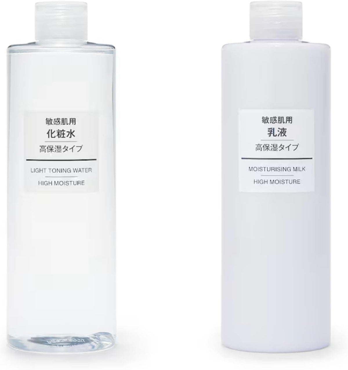 Muji Lotion for Sensitive Skin, Highly Moisturizing, 13.5 fl oz (400 ml) + Milky Lotion, For Sensitive Skin, 13.5 fl oz (400 ml)