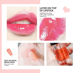 Plumping Lip Oil, Tinted Lip Balm Hydrating Lip Gloss, Long Lasting Nourishing Lip Glow Oil Shine Lip Tint (#All)