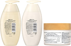 [Japanese Shampoo and Conditioner] 3-piece set Wa no Mi by Hair Recipe Saratsuya Shampoo Treatment/Treatment Hair Mask Jar 350ml+350g+170g