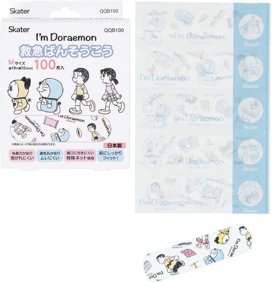 skater emergency bandage M size increase 100 sheets adhesive plaster I'm Doraemon Sanrio Made in Japan QQB100-A