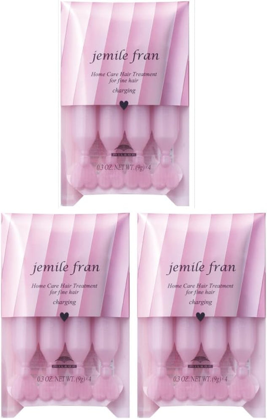 (Set of 3 Hearts), Milbon Gemile Franc Heart Charging, 0.3 oz (9 g) x 4