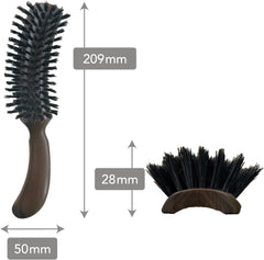 BETH EXC12 (Made in Japan) Made by a Long-established Commercial Manufacturer 100% Natural Hair (Pig Hair/Boar Hair Mix) Brush (S Type Pig/Boar Hair Mix)