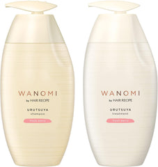 [Japanese Shampoo and Conditioner] Wa no Mi by Hair Recipe Urutsuya Shampoo/Treatment Pump 350mL+350g