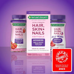 [Japanese Sports Supplements] Hair Skin Nails Argan Oil Infused, 5000 mcg of Biotin, 150 Rapid Release Liquid Softgels