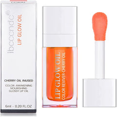 Plumping Lip Oil, Tinted Lip Balm Hydrating Lip Gloss, Long Lasting Nourishing Lip Glow Oil Shine Lip Tint (#Rosewood)