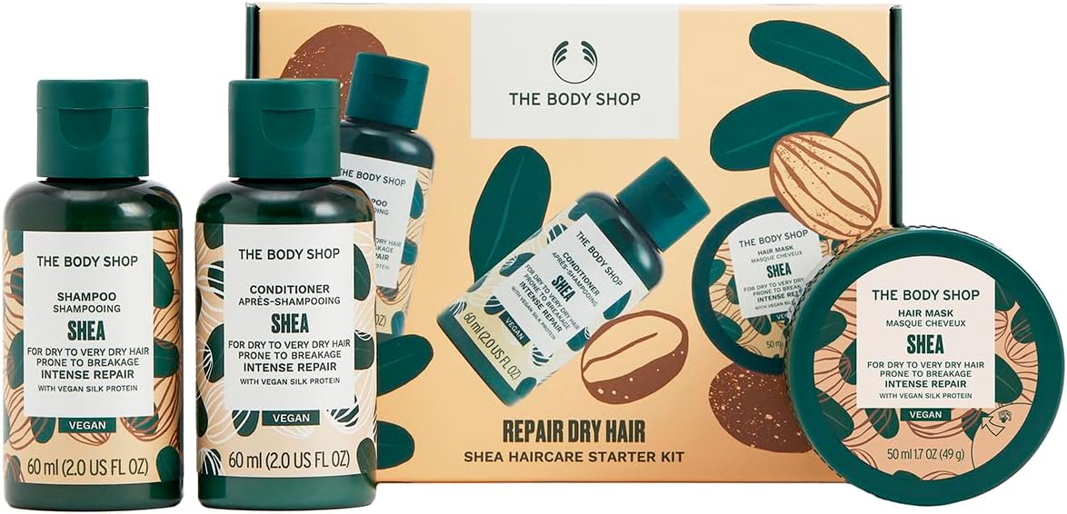 The Body Shop Official Trial Hair Care Kit, SB (Scent: Shea) Genuine