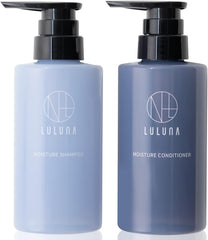 [Japanese Shampoo and Conditioner] LULUNA Moisture Shampoo   Conditioner Set (Moist Type / 300g each) Amino Acid Non-Silicone Shampoo (Cleansing/High Moisturizing) Conditioning the Foundation Scalp Care Hair Care (Shampoo Conditioner Set)