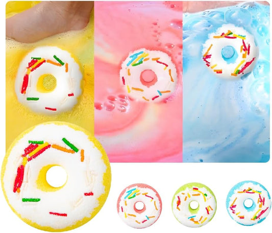 LULUBUBBLE Donuts Bath Bomb Children 40g*5p female popular birthday BATHBALL assortment Fragrance bombs include natural essential oils gift set bath salts moisturizing Gift Stylish