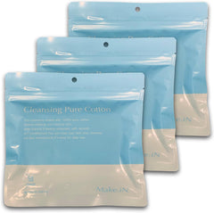 Make.iN Cleansing Pure Cotton 50 Pieces Large Capacity CICA Human Stem Collagen Moisturizing (1)