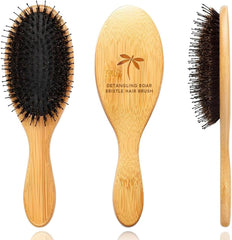 Boa Bristol Hair Brush (Boar Hair Brush) - Unisex Hair Brush, Detangle Brush, Long Hair, Curly Hair Brush for Tangle Hair of All Types of Hair Types