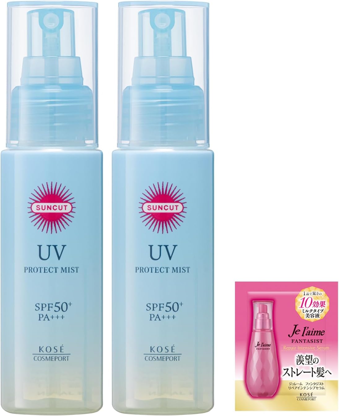 KOSE Suncut Protect UV Mist SPF50+ PA+++ For body and face Set of 2 Lotion with bonus