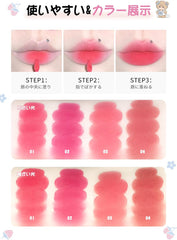 Flortte Lip Tint Matte Lip Moisturizing Lipstick Matte Lip Balm Mousse Mud Texture Moisturizing Lipstick High Color Non-fading Lip Gloss Long Lasting Popular Chinese Cosmetics 4 Colors 2.3g (01)