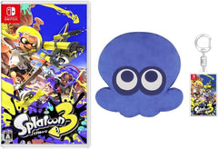 [Japanese Nintendo Switch] Splatoon 3-Switch + Splatoon 3 Cushion Octopus (blue) (Amazon.co.jp限定 onlyOriginal acrylic keychain included)