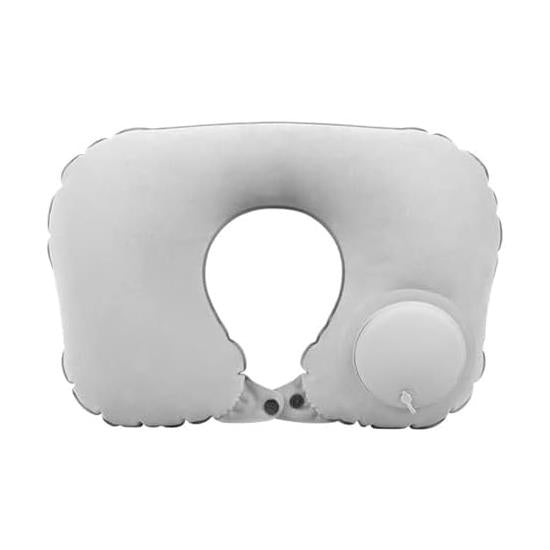 Neck Pillow, Cushion, Gray, Neck Pillow, Travel Pillow, Neck Air, Air Pillow, Pump, Push, Pump, U-Shape, Car, Airplane