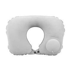 Neck Pillow, Cushion, Gray, Neck Pillow, Travel Pillow, Neck Air, Air Pillow, Pump, Push, Pump, U-Shape, Car, Airplane