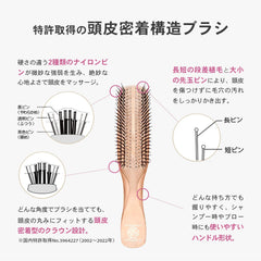 S HEART S Heart S Scalp Brush World Model Long Pink Gold Shampoo Brush S Heart S with Beauty Book