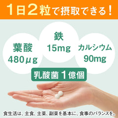 [Japanese Sports Supplements] Dear Natural Style folate x iron and calcium 180 grains (90 days)