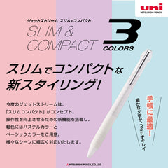 Mitsubishi Pencil 3-Color Ballpoint Pen Jetstream Slim Compact 0.5 Black easy to write about SXE3JSS05.24