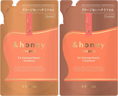 [Japanese Shampoo and Conditioner]  honey Melty Moist Repair Shampoo Treatment Refill Set ``Honey swell care that corrects swells and curls.''