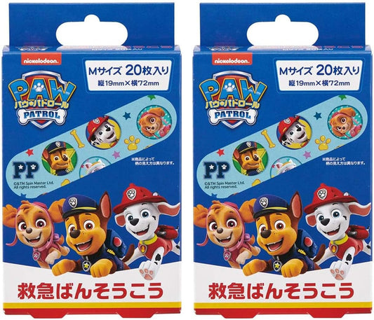 Amazon.co.jp only skater emergency bandage Pow Patrol M Size 40 sheets (2 sets of 20 sheets) Bandage made in Japan QQB1-A