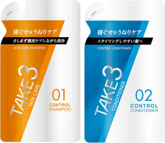 [Japanese Shampoo and Conditioner] TAKE3 Control Shampoo Cleansing 320mL Refill   Control Conditioner 320g Refill (Shampoo/Conditioner Refill Set)