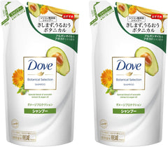 [Japanese Shampoo and Conditioner] Dove Bulk Purchase Botanical Selection Damage Protection Shampoo Refill 2 Refills 350g x 2