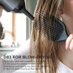 デンマン Denman (Black) Large Paddle Cushion Hair Brush for Blow Drying