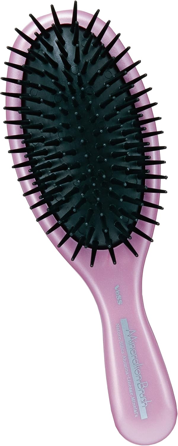 Beth VESS IO403P Compact Brush, Made in Japan, Outlet, Made in Japan, Moisturizing, Beauty Ingredients Formulated, Natural Mineral Ore Blend, Negative Ions, Far Infrared Radiation, Brushing, Hair