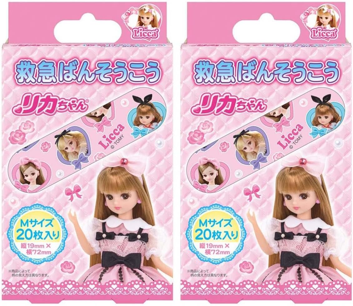 Amazon.co.jp only skater emergency bandage Licca-chan M size 40 sheets (20 sheets x 2 sets) Bandage made in Japan QQB1-A