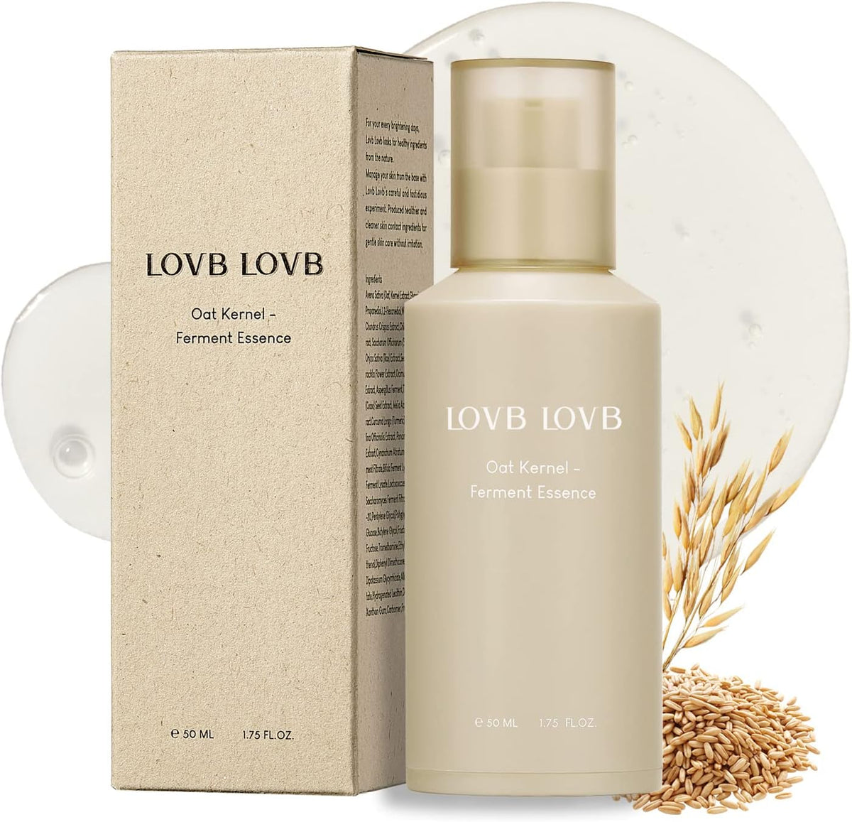 LOVB LOVB (Love) auto-kernel-fertilized essence niacinamide Korean Cosmetics Dry Skin Sensitive skin Low irritation Smooth skin Moisturizing thoroughly Skin care LOK essence 50ml(x1)