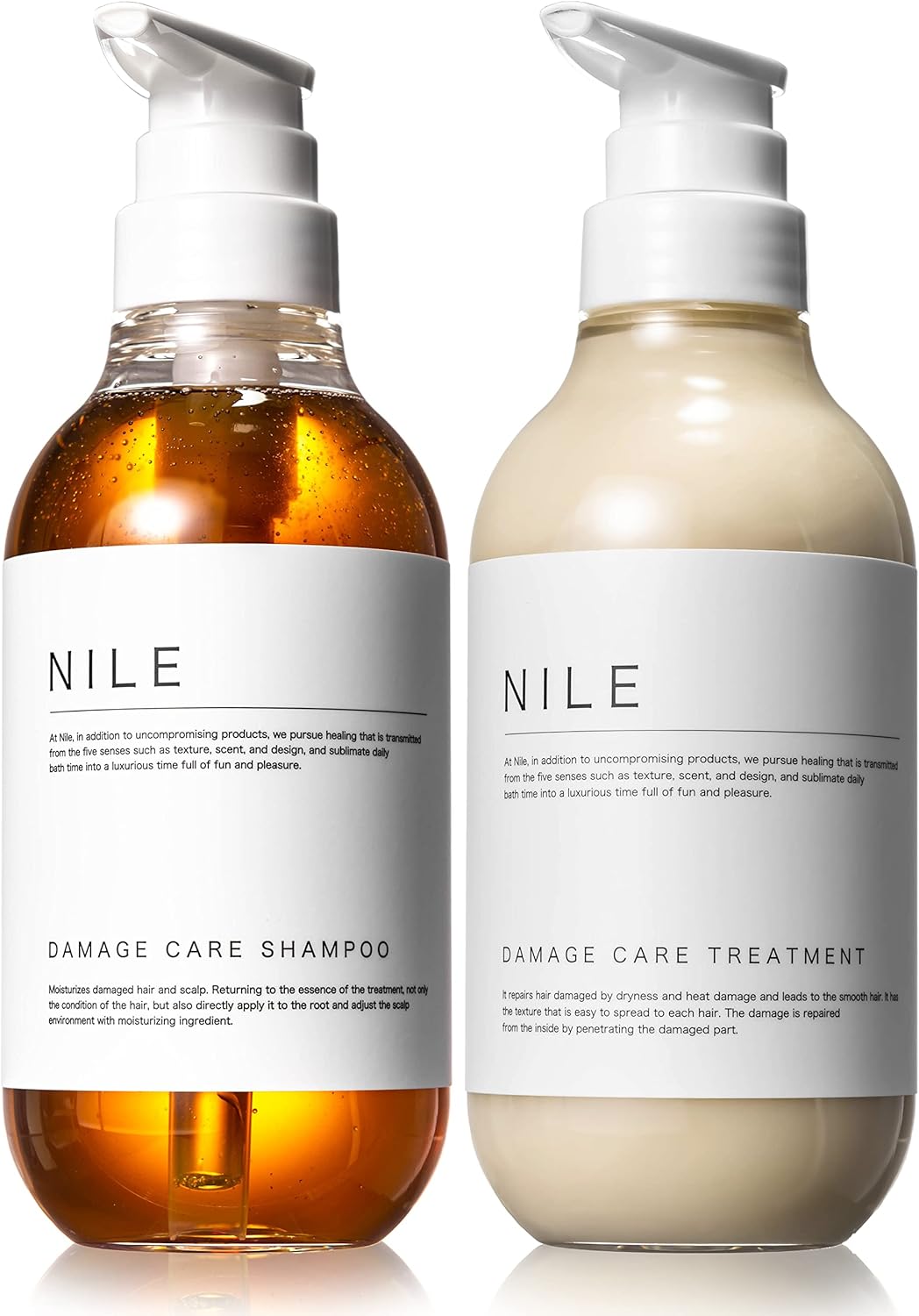 NILE Damage Care Shampoo Treatment Set, 13.5 fl oz (400 ml) Each (Apple Flower Scent)