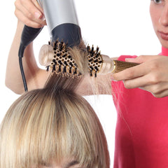 Round Hair Brush Blow Dry Brush Ion Boar Hair Anti Static Round Brush for Hair Drying, Curling and Straightening (45mm)