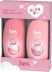 [Japanese Shampoo and Conditioner] Set of 2 h s Repair Shampoo/Conditioner Pump 350mL+350g