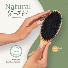 Boa Bristol Hair Brush (Boar Hair Brush) - Unisex Hair Brush, Detangle Brush, Long Hair, Curly Hair Brush for Tangle Hair of All Types of Hair Types