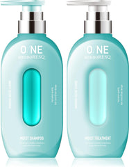 [Japanese Shampoo and Conditioner] O/NE aminoRESQ Moist Gel Shampoo 400mL   Moist Treatment 400g (set) Amino acid damage repair dense foam fresh floral scent