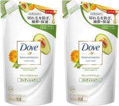 [Japanese Shampoo and Conditioner] Dove Bulk Purchase Botanical Selection Damage Protection Shampoo Refill 2 Refills 350g x 2