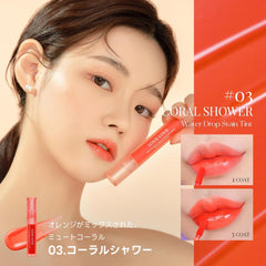 LOVB Water Drop Stain Tint Korean Cosmetic Tint Hyaluronic Acid High Moisturizing Moisturizing Lip Long Lasting Brevet Summer 3.8g (x1) (05 Rose Dew)