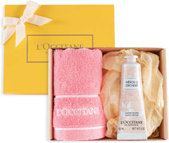 L'OCCITANE Cherry Blossom hand cream Towel included gift set Gift Birthday popular woman farewell for men Present Mother's Day