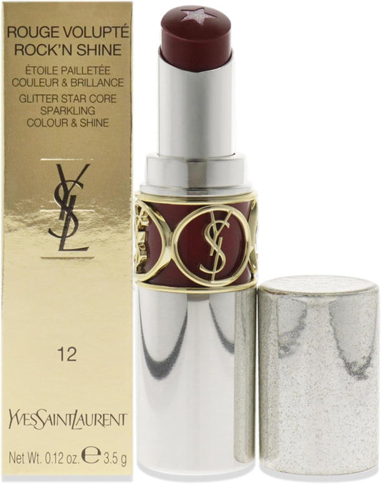 Yves Saint Laurent Rouge Volupte Rockshine, 0.1 oz (3.5 g), 12 Rock Stage, Red