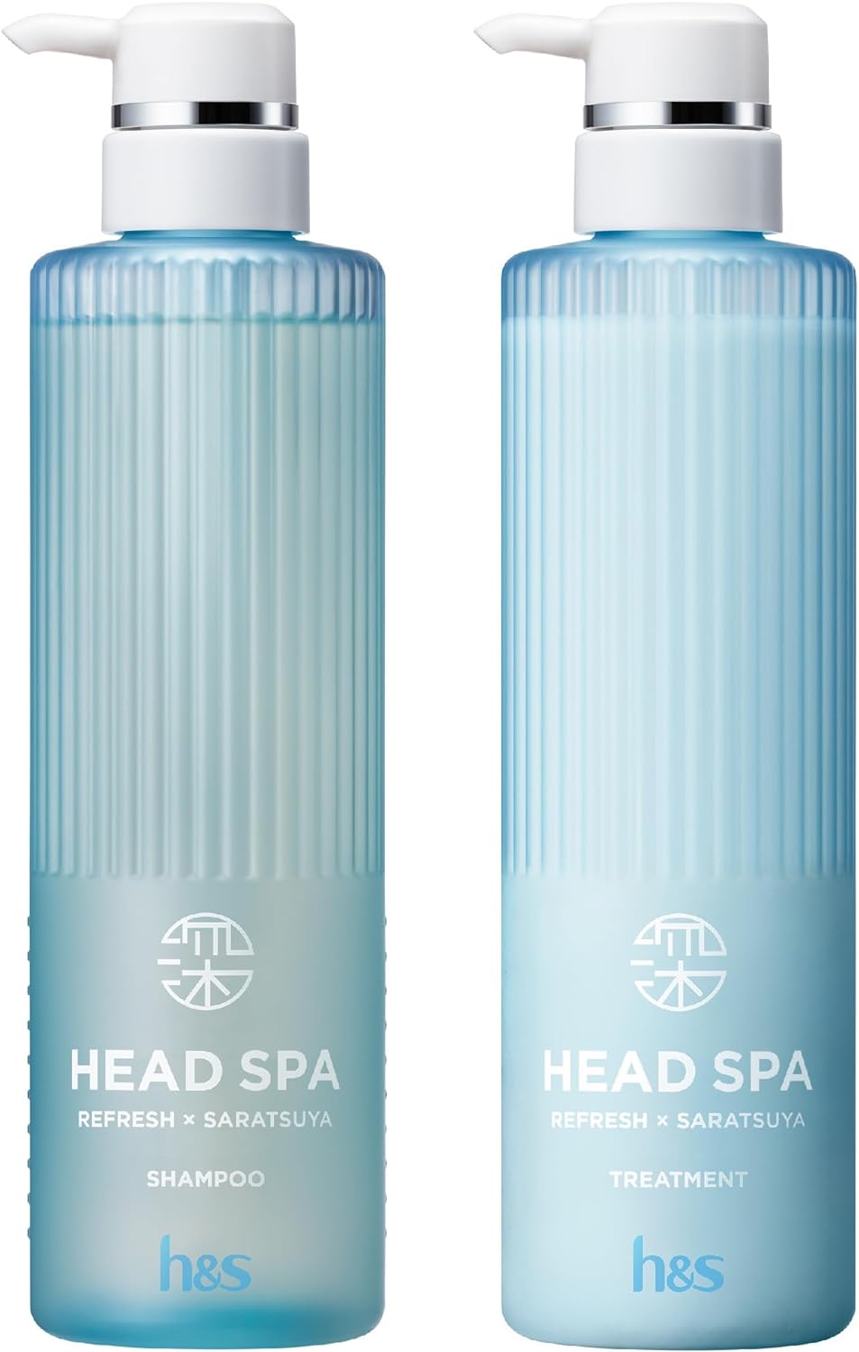 [Japanese Shampoo and Conditioner] Bulk Purchase Deep Experience Head Spa by h s Refresh x Saratsuya Shampoo/Treatment Pump Set 435g+435g