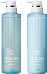 [Japanese Shampoo and Conditioner] Bulk Purchase Deep Experience Head Spa by h s Refresh x Saratsuya Shampoo/Treatment Pump Set 435g+435g