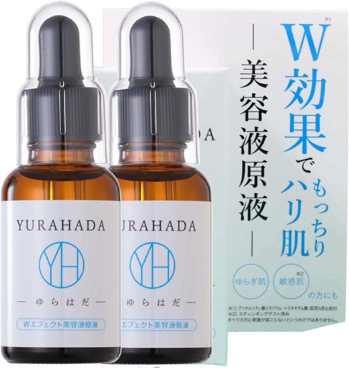 YURAHADA (YURAHADA) quasi-drug RAW LIQUID BEAUTY LIQUID sensitive skin beauty lotion Yurahada W effect 33ml 2p set Moisturizing dry skin fluctuating skin