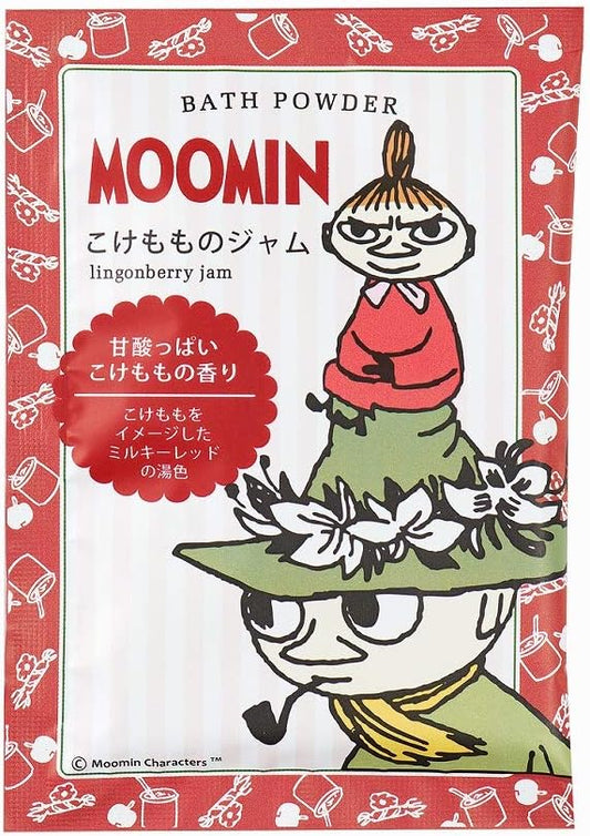 35g Moomin Bath Powder (Mokemono Jam) 12pcs (white turbidity type bath fee) Made in Japan Sweet and sour moss scent moomin)