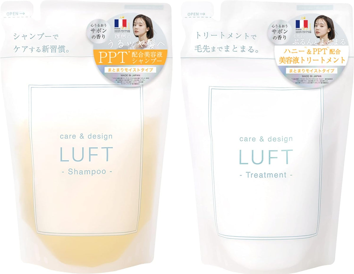 [Japanese Shampoo and Conditioner] LUFT Shampoo   Treatment (Moisturizing type) 500mL each (large capacity) Exclusive to beauty salons PPT Amino acid Non-silicone Dense foam (Set)