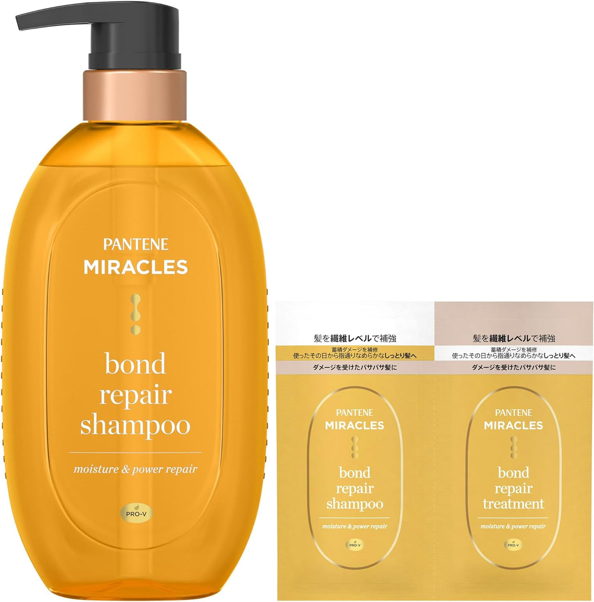 [Japanese Shampoo and Conditioner] Bulk Purchase Pantene Miracles Bond Repair Series Moisture   Power Repair Shampoo Treatment Set 440g+440g