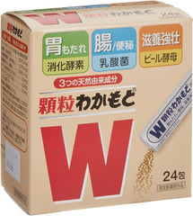 Set of 5 24 packages of granulated wakamoto with original wet tissue Designated quasi-drugs (s5)