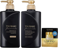 [Japanese Shampoo and Conditioner] TSUBAKI Premium EX Intensive Repair Shampoo   Hair Treatment 490ml x 2 pieces + 2 bonus items assorted