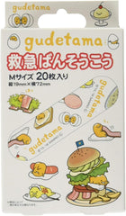 Skater QQB1 First Aid Bansoko Gudetama Medium Bandage, Cut Ban, 20 Pieces