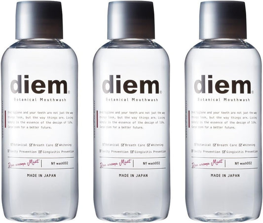 Set of 3 Diem Diem 3 x Botanical Mouthwash Rose Aroma Mint 500mL