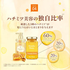 [Japanese Shampoo and Conditioner]  honey Melty Moist Repair Shampoo Treatment Refill Set ``Honey swell care that corrects swells and curls.''